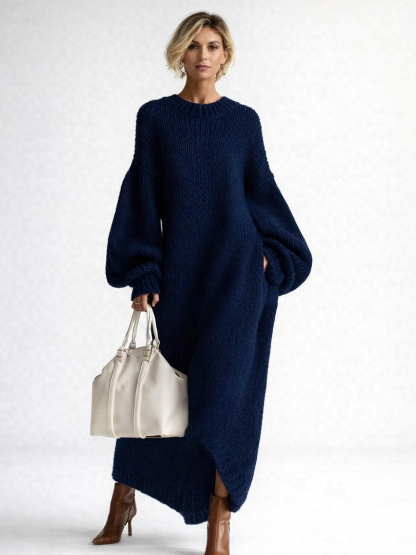 Marisol | Vestido de Invierno de Punto Oversized Mujer Manga Larga