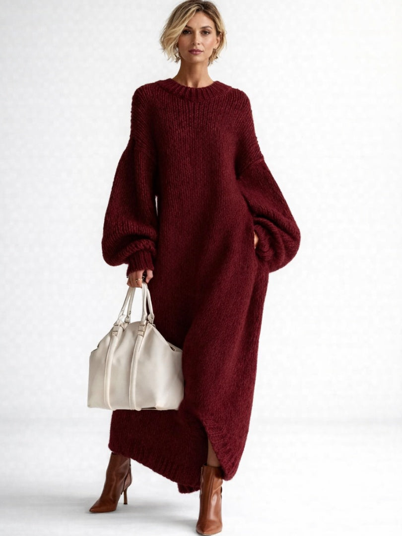 Marisol | Vestido de Invierno de Punto Oversized Mujer Manga Larga